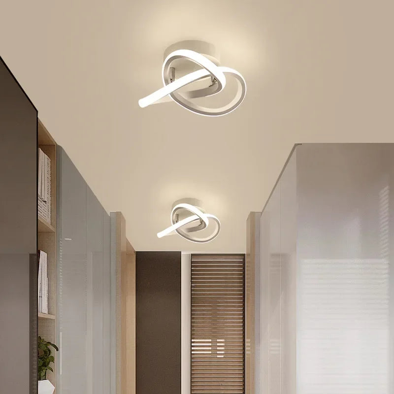 Modern LED Wall Light – Clover Black & White Ceiling Lamp for Bedroom, Living Room, Hallway and Office with Remote Control and Dimmable Options