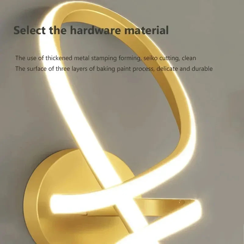 Modern LED ceiling lamp – Minimalist line lamp for hallway, entrance, corridor, staircase and interior decoration – AC powered, LED bulb included