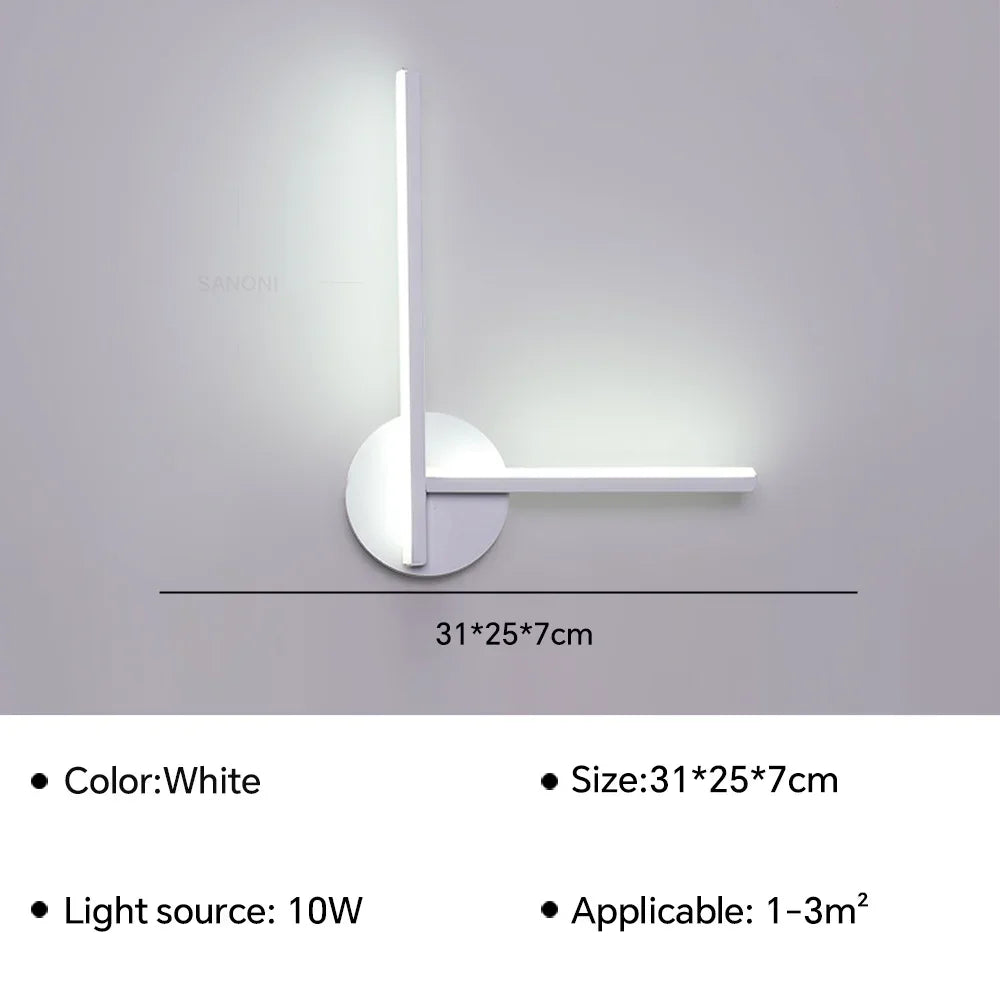 Modern LED Wall Lamp Nightstand Sconces - Interior Lighting Fixture for Living Room, Bedroom, Hotel