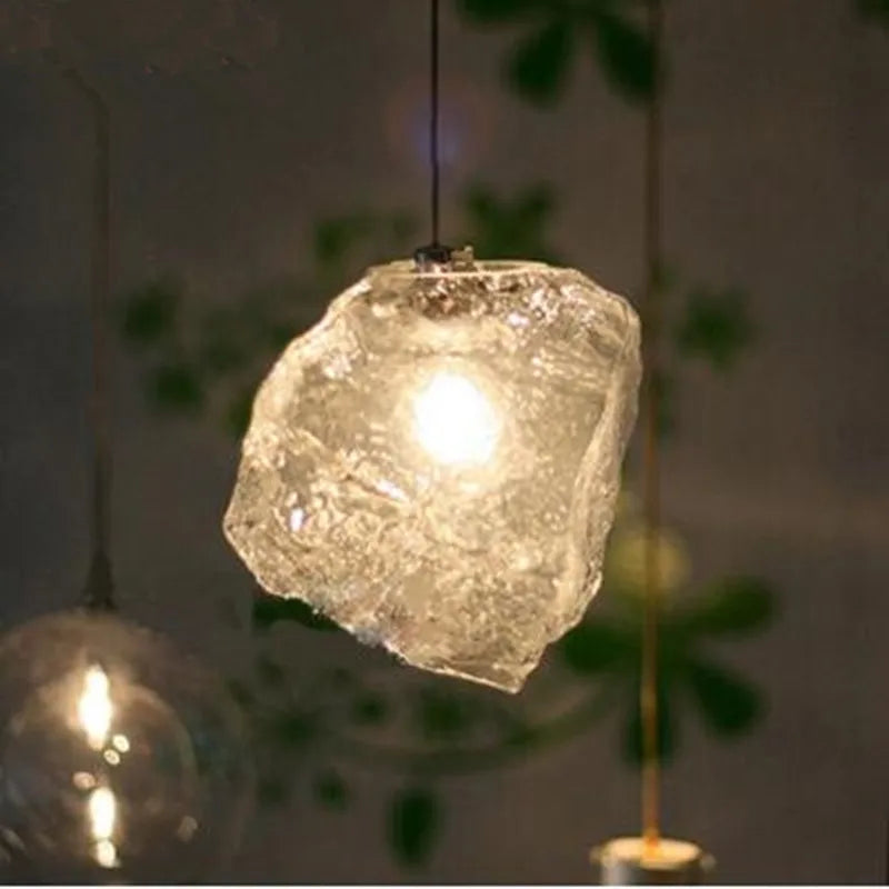 Nordic Glass Pendant Lamp – Contemporary LED Lighting Installation for Dining Table, Bar and Entrance Area