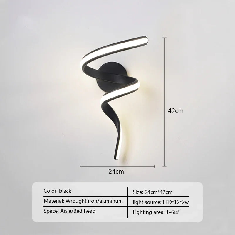 Modern Minimalistic LED Wall Lamp – Up and Down Switch for Bedroom, Living Room, and Bathroom