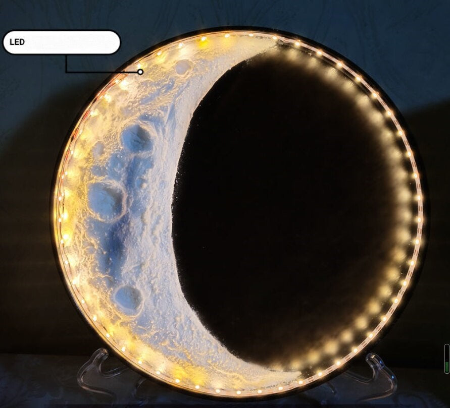 DIY Floating Moon Night Table Lamp