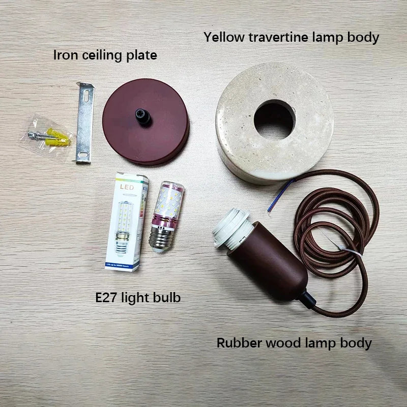 Modern LED Pendant Light - Scandinavian Pendant Lamp for Bedroom, Living Room and Hotel with E27 Bulb