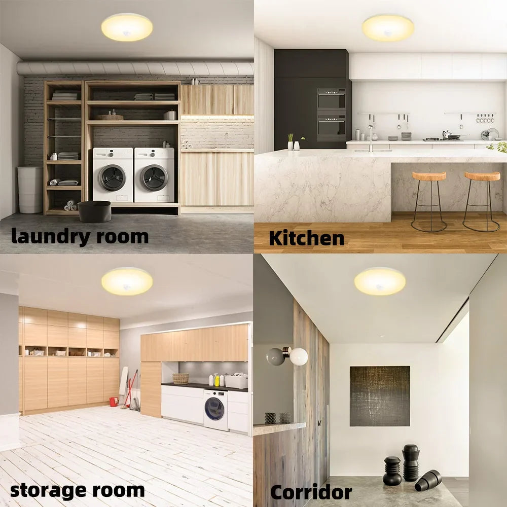 LED PIR motion sensor ceiling lamp - modern lighting for bedroom, living room, staircase lighting