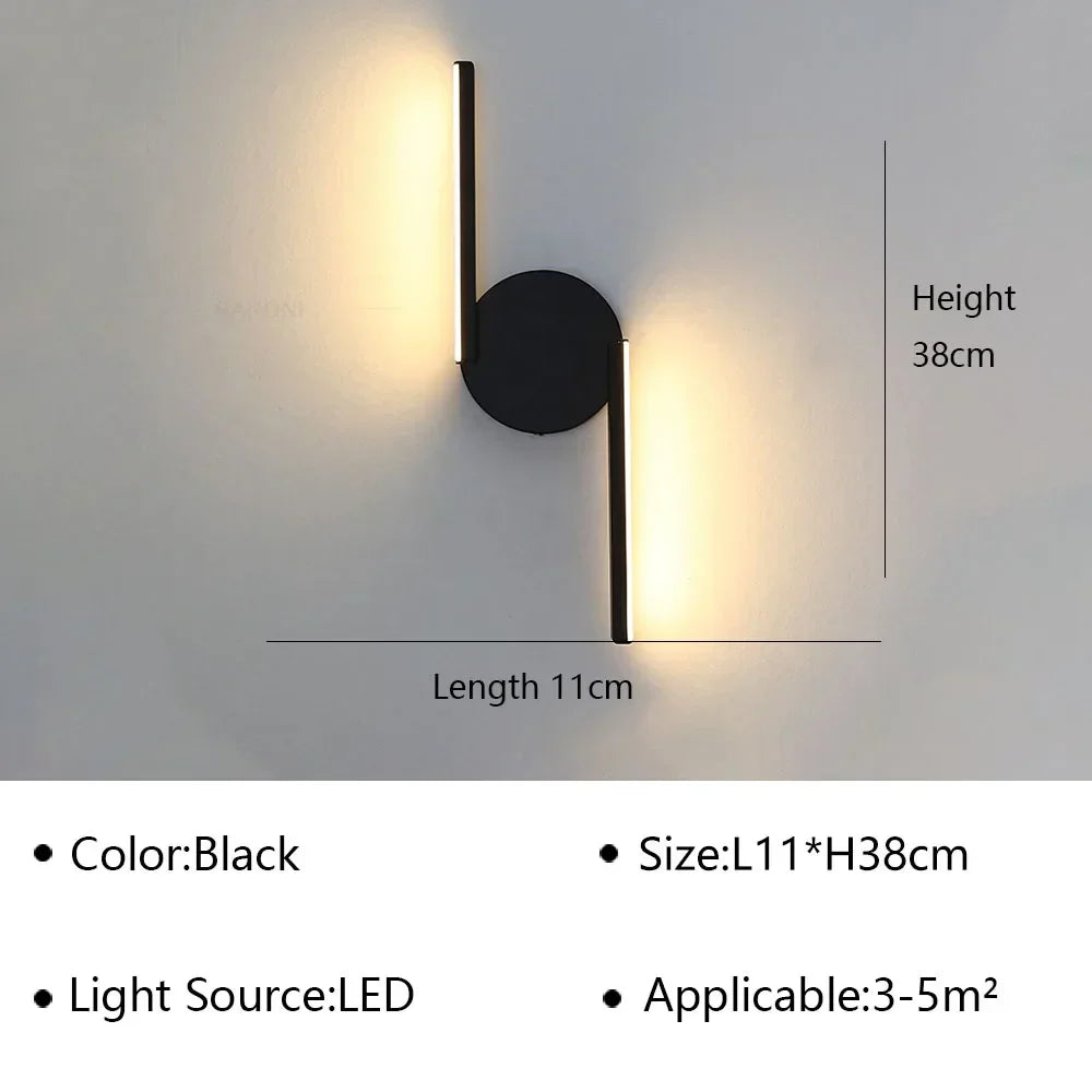 Modern LED Wall Lamp Nightstand Sconces - Interior Lighting Fixture for Living Room, Bedroom, Hotel