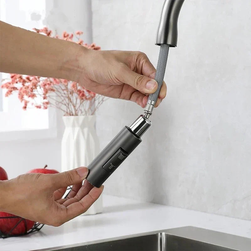 AquaStream Luxe – Adjustable Kitchen Faucet with Hand Shower