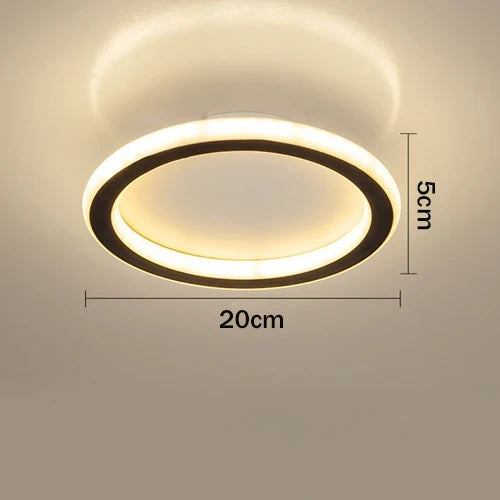 Modern minimalist ceiling lamp – square/round LED eye protection lamp for bedroom, office, living room, and lounge spaces (90-260V)