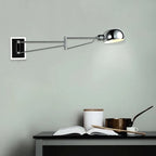 Modern foldable LED wall lamp - retractable eye-friendly wall lamp for bedroom, study, living room, and bathroom