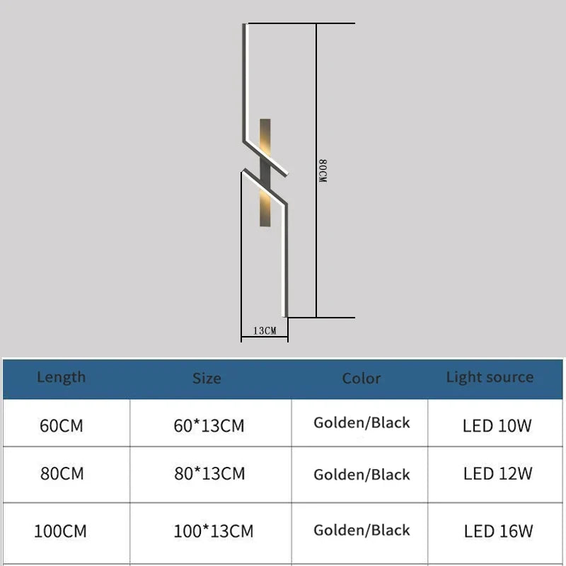Modern Creative Stripe LED Wall Lamp Minimalist Bedroom Nightstand Wall Lamp LED Lights Living Room TV Bench Background Wall Lamp