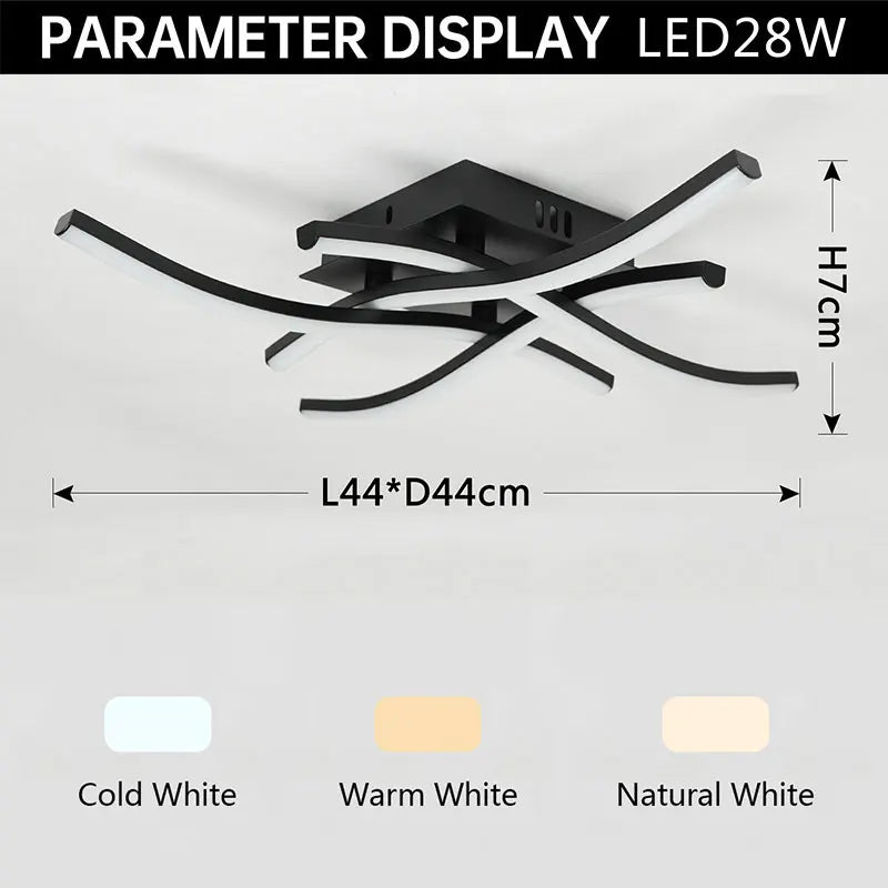 Modern LED ceiling lamp for living room, dining room, bedroom, and balcony
