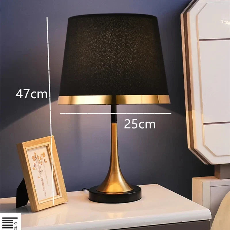 European Retro Bedroom Nightstand Lamp - Modern American Decorative Light Source