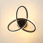Modern LED Wall Light – Clover Black & White Ceiling Lamp for Bedroom, Living Room, Hallway and Office with Remote Control and Dimmable Options