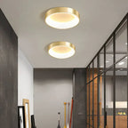 Modern LED ceiling lamp – Dimmable gold surface lamp for bedroom, office, balcony, and hall