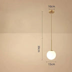 Modern Glass Ball Pendant Lamp – Decorative Nordic Lamp for Dining Room, Bedroom, and Bar