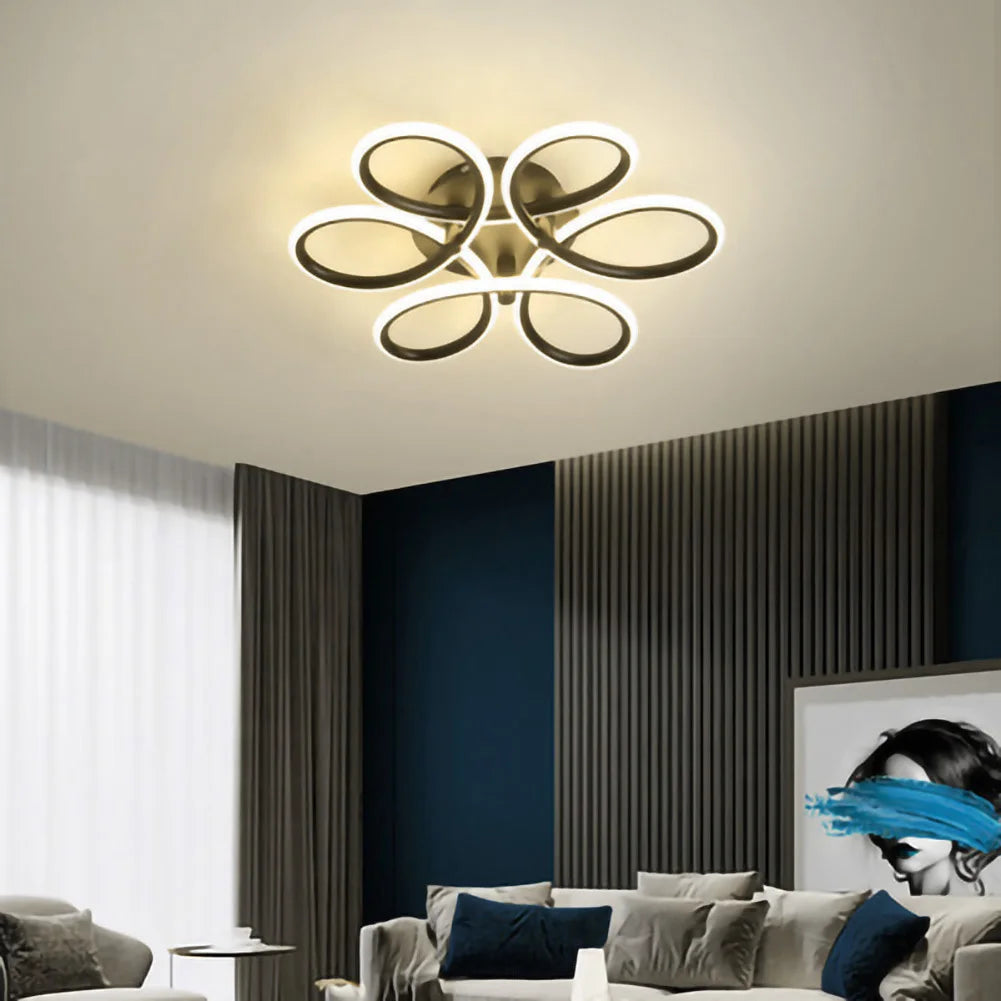 Modern LED flower ceiling lamp | 12W three-color ceiling lamp for living room, hallway, bedroom and more