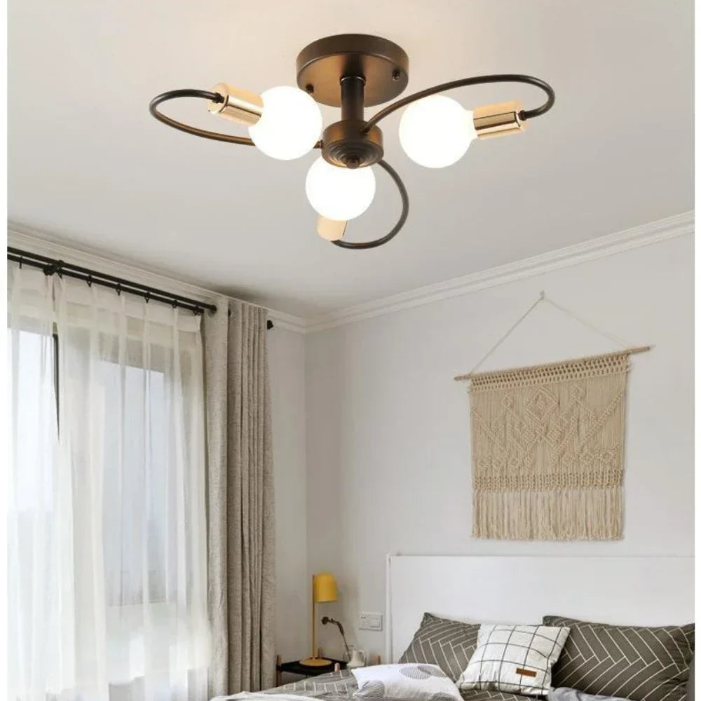 Modern LED ceiling lamps - Industrial Iron Black/Gold Northern Minimalism