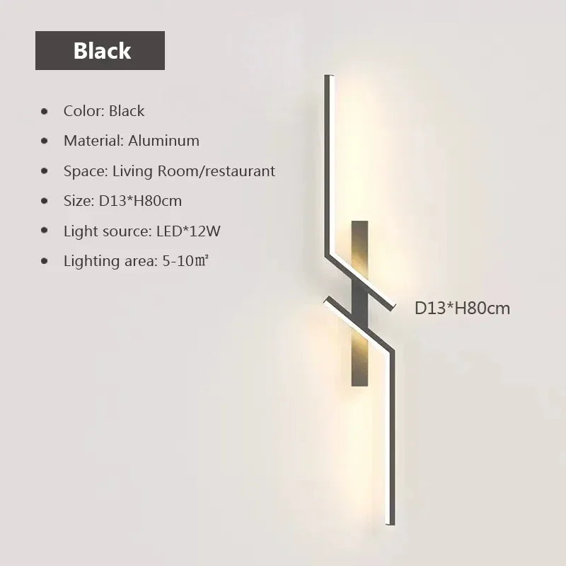 Modern LED Wall Lamp - Minimalist design, up and down light for bedroom, living room, TV sofa and lobby - Dimmable wall mounted lighting