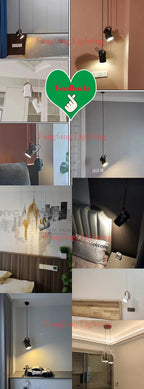 Modern swivel pendant lamp – Adjustable metal pendant lamp for bedroom, living room, dining room or kitchen