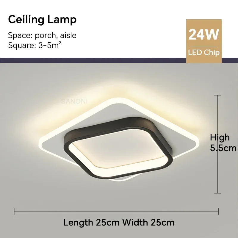 Modern LED Hall Ceiling Lamp Chandelier - Indoor Lighting for Hall, Stairs, Foyer, Balcony, Bedroom, Bathroom