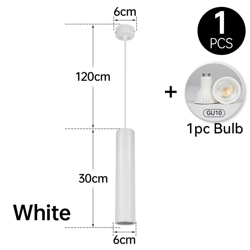 Modern LED Pendant Lamp – Sleek Cylindrical Pendant Lamp for Kitchen, Living Room, and Bedroom Decor
