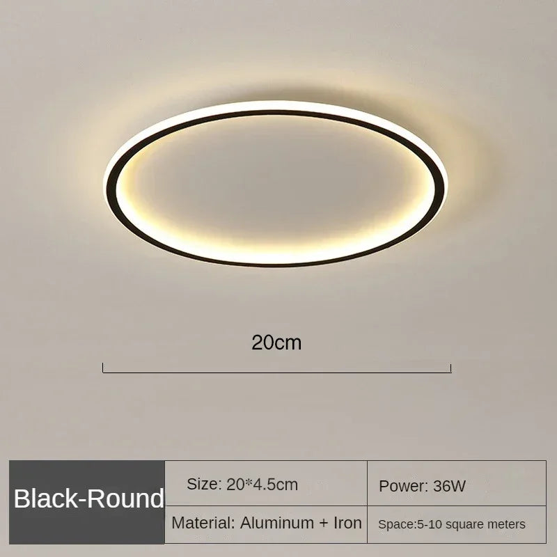 Modern LED ceiling light – Dimmable indoor lamp for bedroom, bathroom, kitchen and hallway