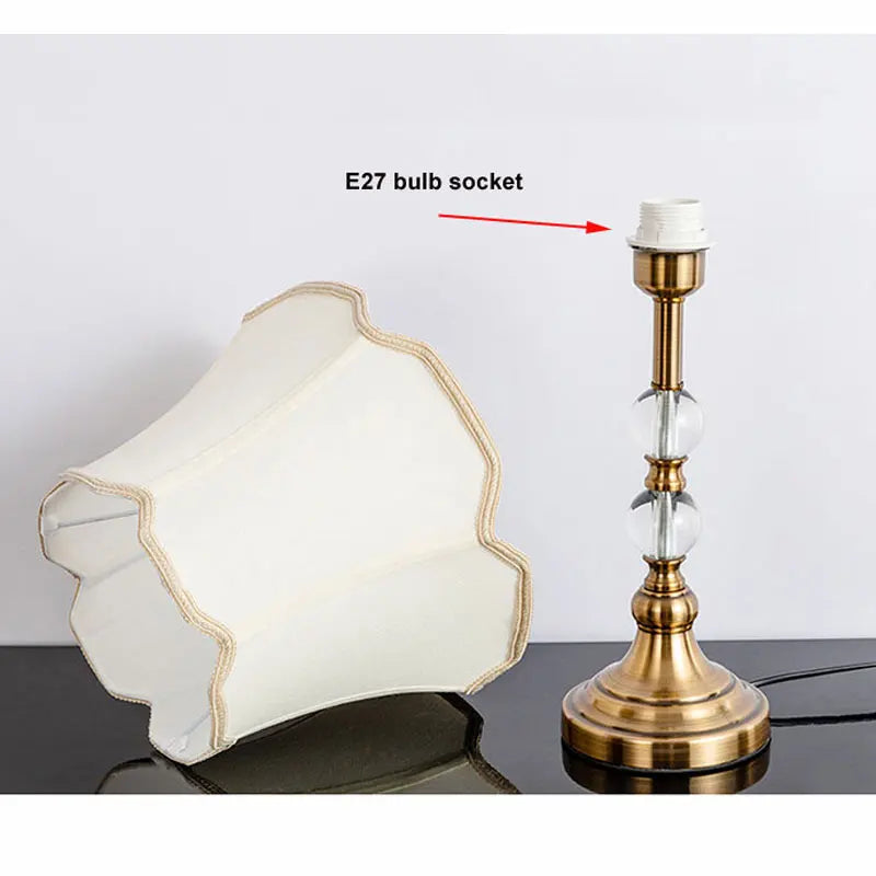 American imitation copper crystal nightstand lamp - modern European style desk lamp