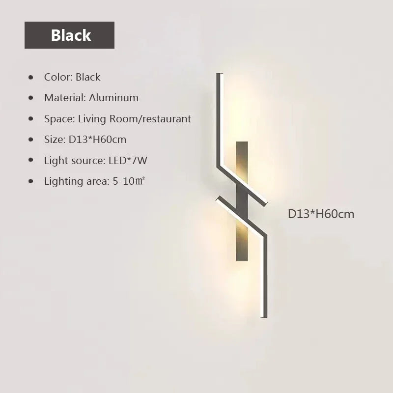 Modern LED Wall Lamp - Minimalist design, up and down light for bedroom, living room, TV sofa and lobby - Dimmable wall mounted lighting