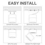 Modern LED Wall Lamp - Round Surface Mounted Recessed Light with Neutral, Cool, and Warm Light Options for Kitchen, Bedroom, Dining Room, and More