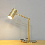 Modern gold table lamp - Eye-friendly LED reading lamp for study, bedroom and living room decor