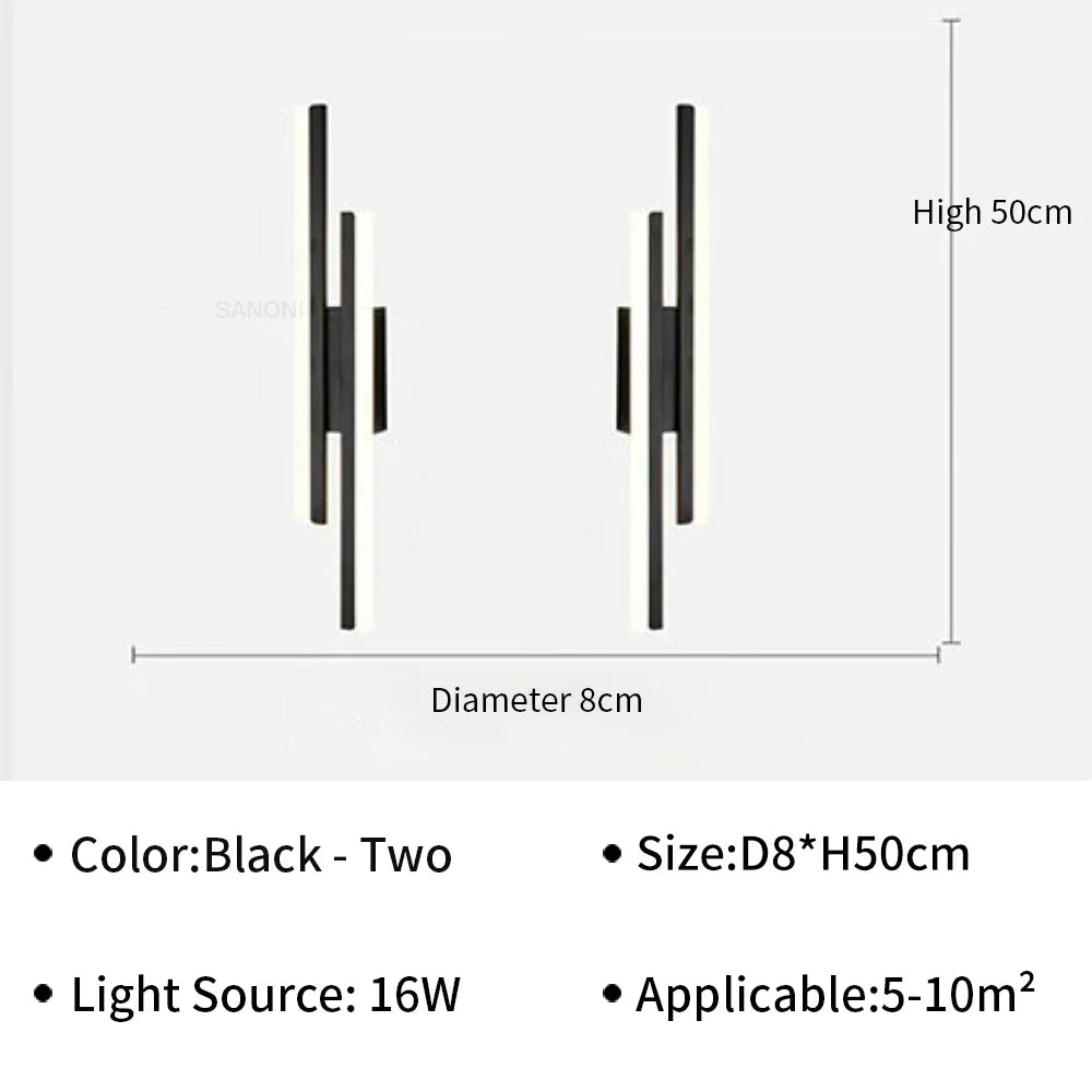 Modern LED wall lamp – Stylish wall lamp for living room, staircase, bedroom, and hallway lighting