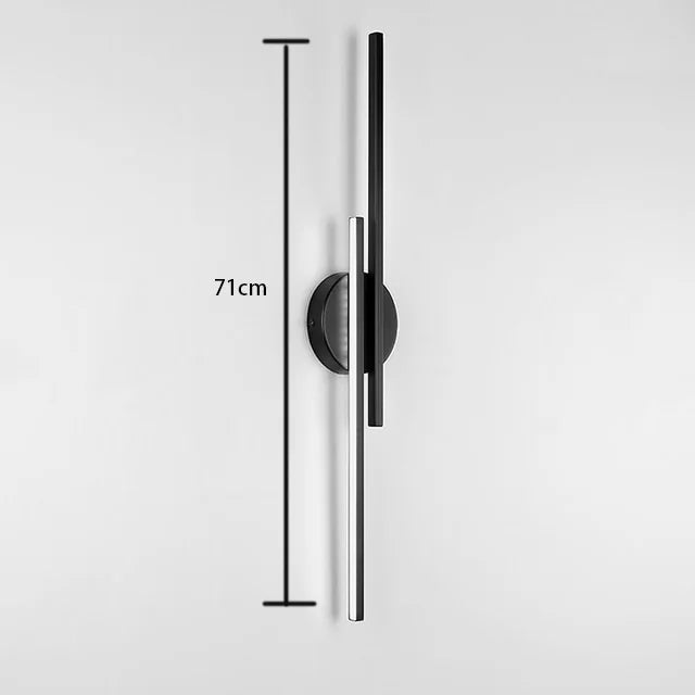 Modern Dual-Line LED Wall Lamp – Dimmable Up & Down Wall Light for Bedroom, Office, Dining Room and TV Background Decoration