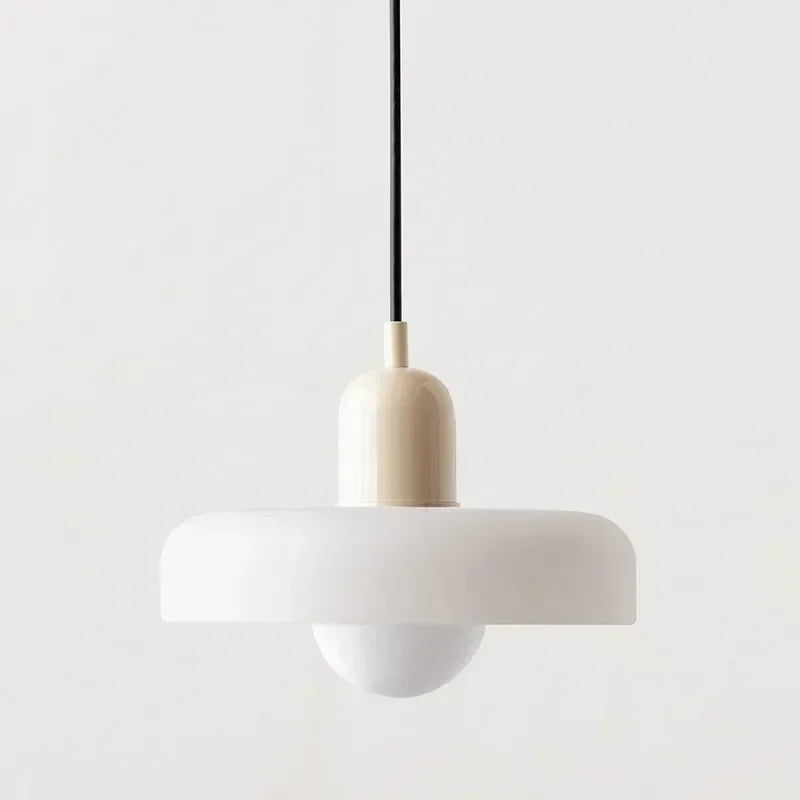 Nordic Glass Pendant Light – Modern LED Hanging Lamp for Living Room, Bedroom, Dining Room and Bar, 3 Candy Colors