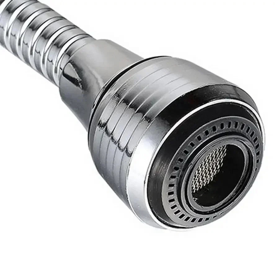 AquaFlex Steel – Stainless Steel Faucet Extension with 360° Rotation & Water Saving Function