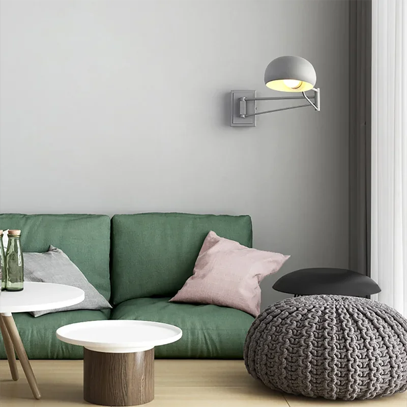 Modern foldable LED wall lamp - retractable eye-friendly wall lamp for bedroom, study, living room, and bathroom