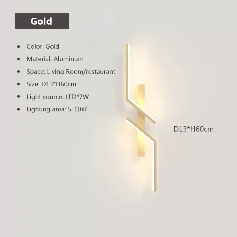 Modern LED Wall Lamp - Minimalist design, up and down light for bedroom, living room, TV sofa and lobby - Dimmable wall mounted lighting