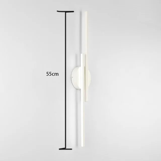 Modern Dual-Line LED Wall Lamp – Dimmable Up & Down Wall Light for Bedroom, Office, Dining Room and TV Background Decoration