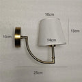 Nordic Minimalist Wall Lamp – Modern linen lampshade with elbow design for living room, bedroom, and staircase