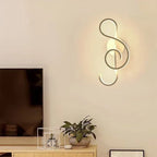 Modern LED Wall Lamp - Music Note Wall Lamp for Bedroom, Living Room and Office, On/Off Touch, Up and Down Light Direction, Indoor Decoration