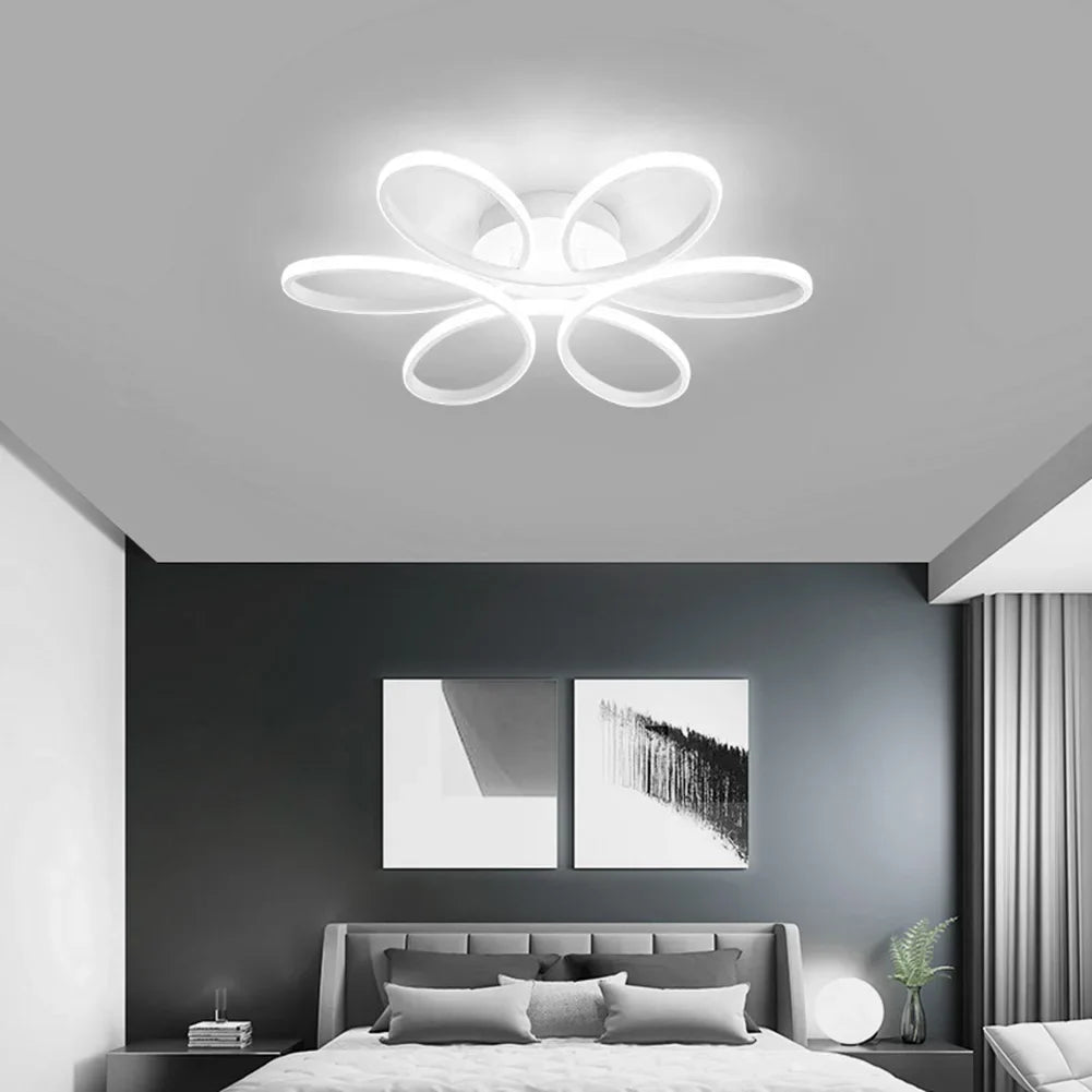 Modern LED flower ceiling lamp | 12W three-color ceiling lamp for living room, hallway, bedroom and more