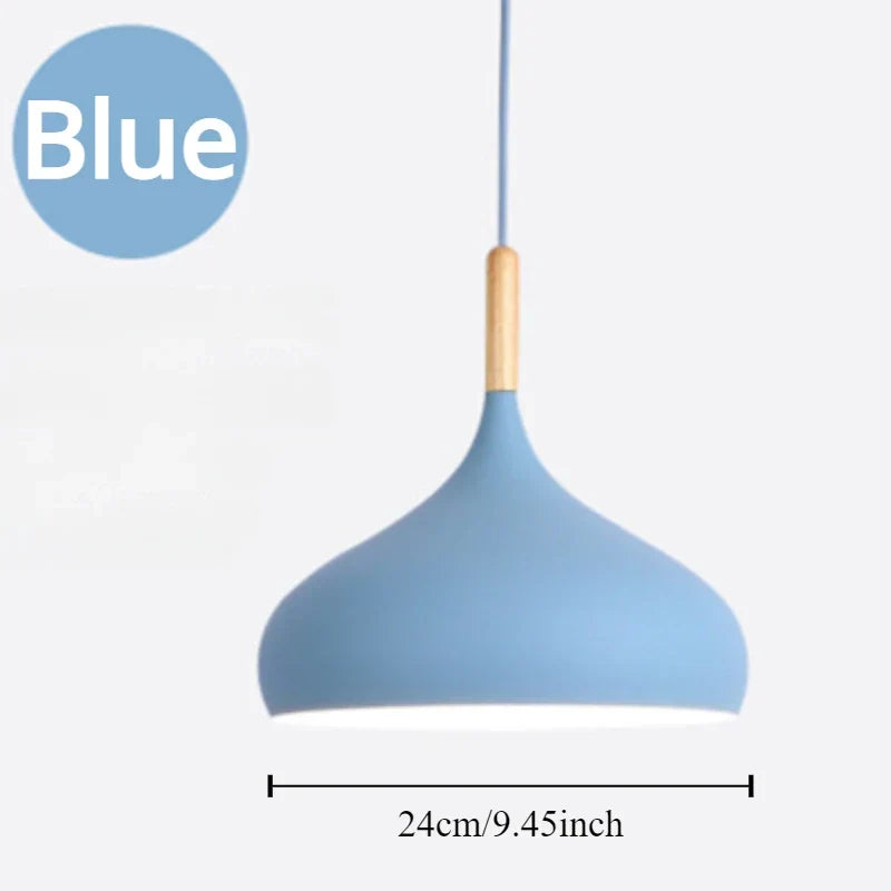 Modern Macaron Pendant Light – Colorful LED Chandelier for Bedroom, Restaurant, Office & Living Room – Adjustable Aluminum Hanging Lamp