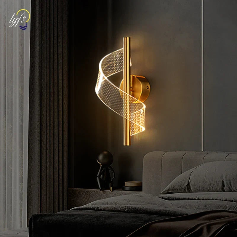 Nordic LED Pendant Lamp – Modern Pendant Lamp for Living Room, Bedroom, Dining Table and Hallway – Golden Acrylic Lamp Shades, Interior Decoration