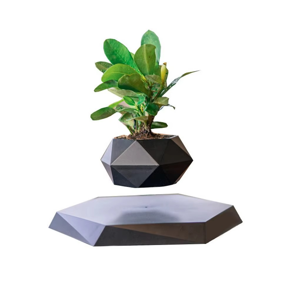 Magnetic Levitating Bonsai Planter, Floating Flower Pot for Home and Office Décor