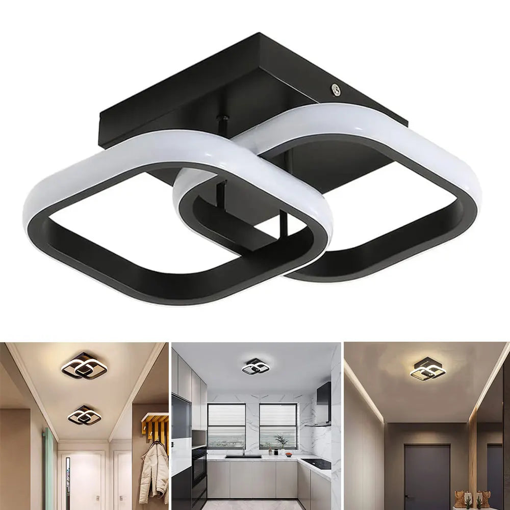 Modern ceiling lamp 85-265V metal ceiling lamp three-color light ceiling lamp for living room hallway balcony home decoration