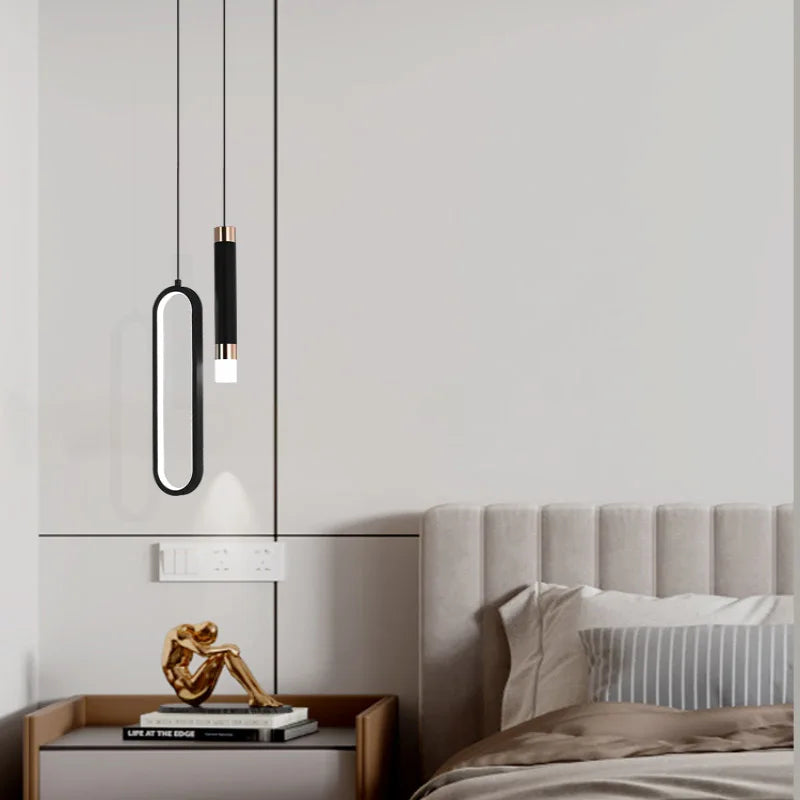 Modern Minimalist LED Pendant Light Chandelier – Adjustable Pendant Light for Bedroom, Living Room and Home Decor