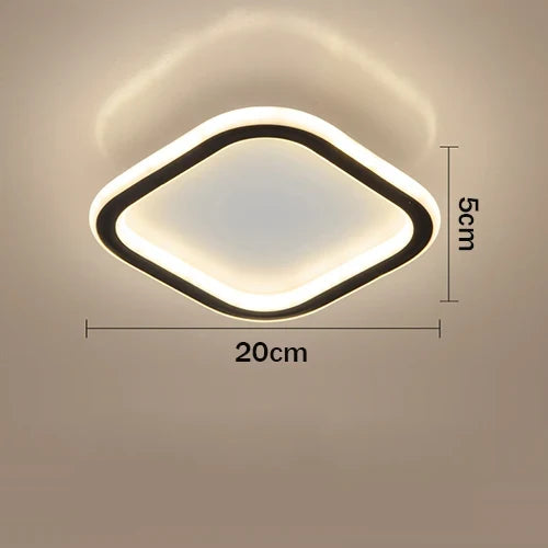 Modern minimalist ceiling lamp – square/round LED eye protection lamp for bedroom, office, living room, and lounge spaces (90-260V)