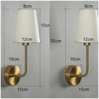 Nordic Minimalism LED Wall Lamp – Modern Linen Lampshade for Living Room, Bedroom and Staircase Decor