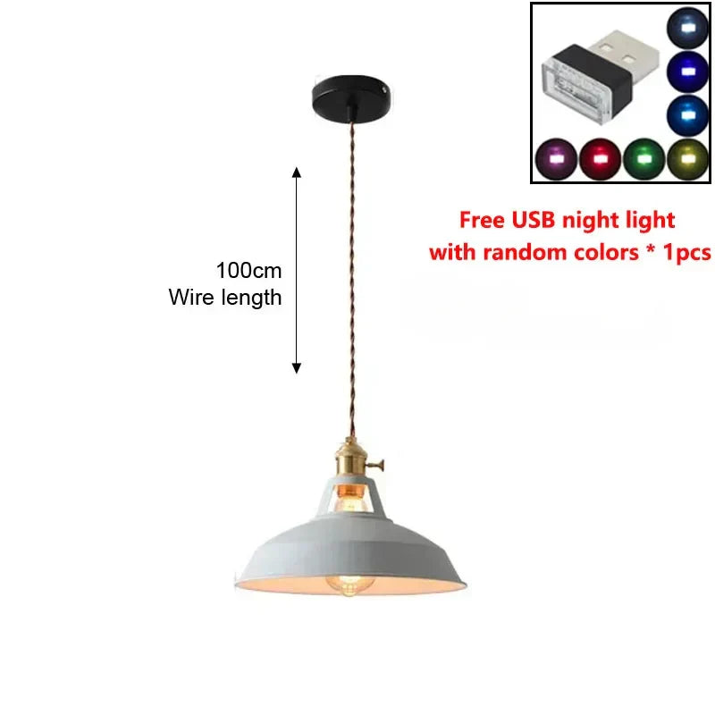 LED Iron Chandelier Pendant - Vintage Pendant Light