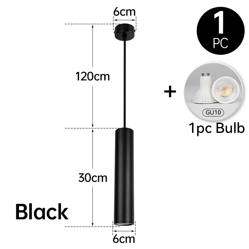 Modern LED Pendant Lamp – Sleek Cylindrical Pendant Lamp for Kitchen, Living Room, and Bedroom Decor