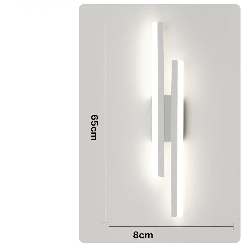 Modern LED wall lamp with copper pipe and acrylic shade