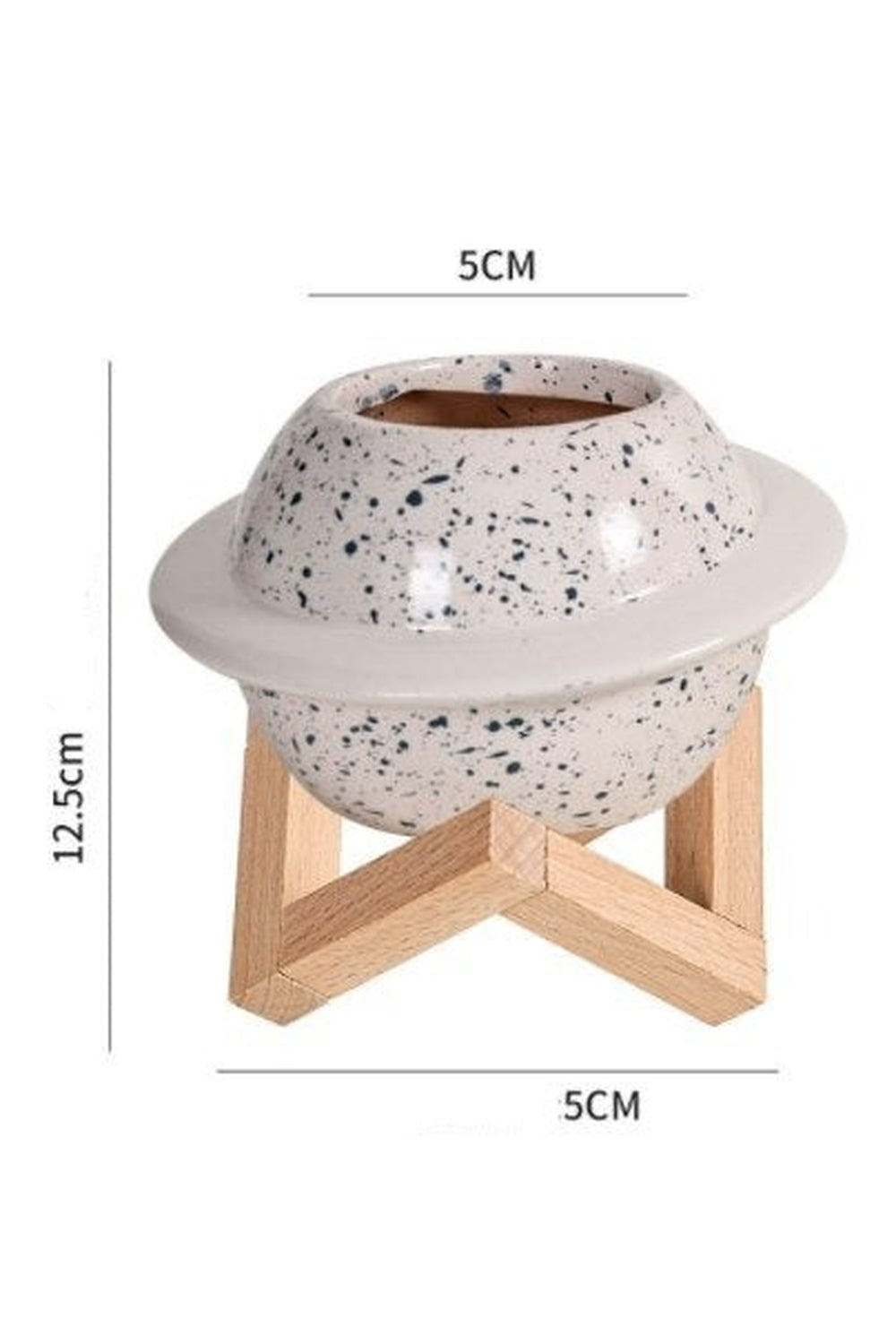 Motif ceramic pot for succulents
